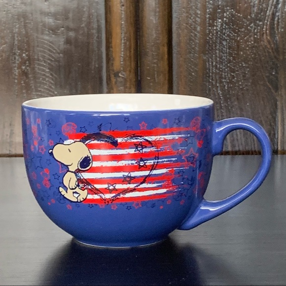 Peanuts Holiday Peanuts Snoopy Patriotic Ceramic Soup Mug American